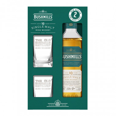 Bushmills 10 years Gift Pack 70cl 40°+ 2 glasses