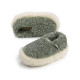 Chaussons siberian laine vert clair