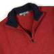 Best Yarn Red 1/2 Zip Collar Sweater