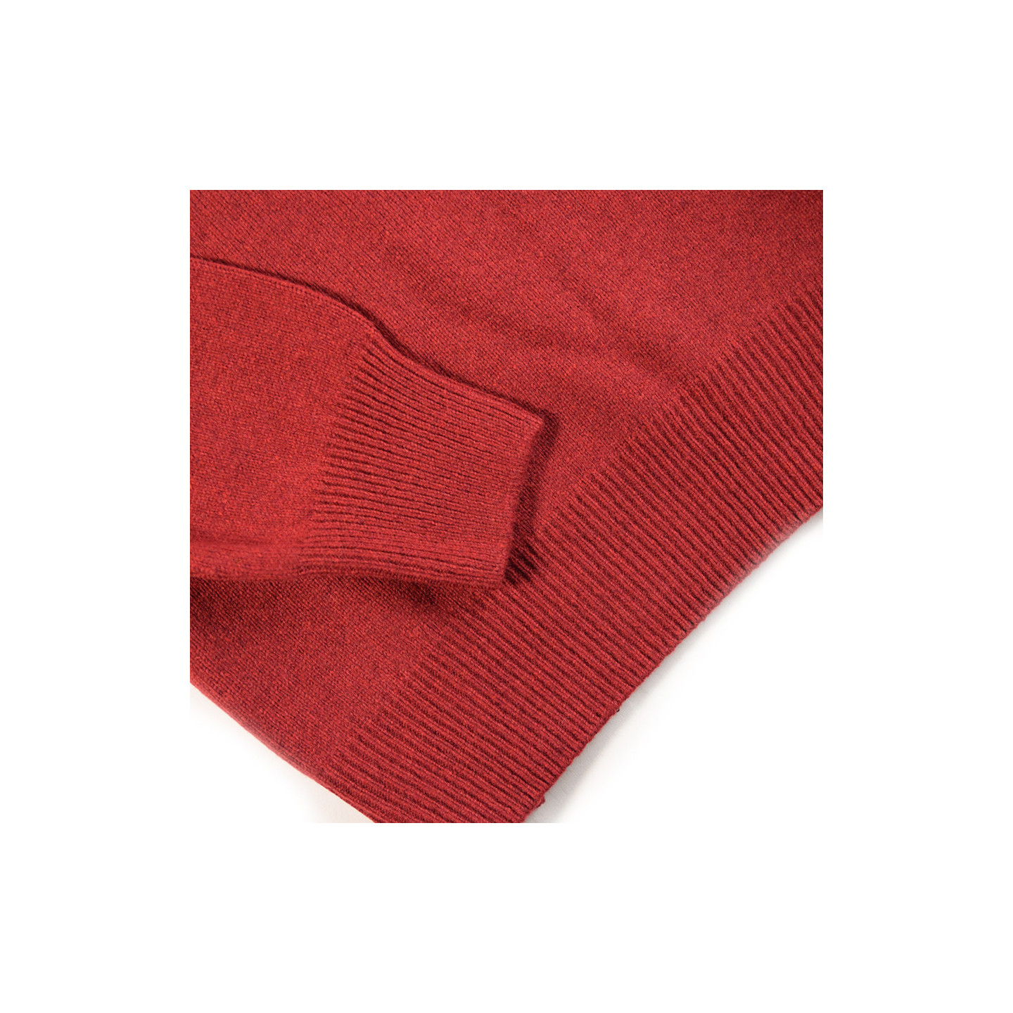 Best Yarn Red 1/2 Zip Collar Sweater