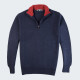 Best Yarn Navy 1/2 Zip Collar Sweater