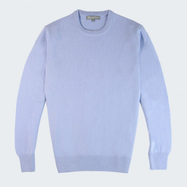 Best Yarn Sky-Blue Round Neck Sweater