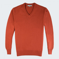Best Yarn Brick V-neck Sweater