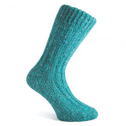 Chaussettes Courtes Turquoise Laine Donegal Socks