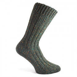 Chaussettes Courtes Vert Foncé Laine Donegal Socks