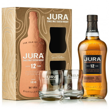 Jura 12 Years Old 70cl 40° + 2 Glasses Gift Box