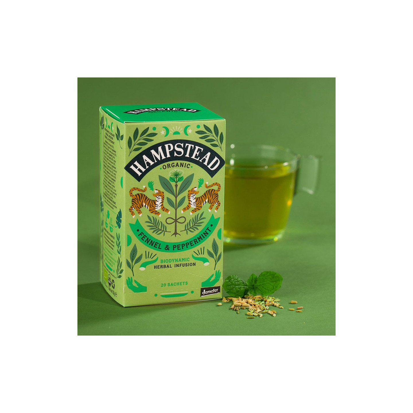 Infusion Bio Fenouil Menthe 20 sachets Hampstead Tea
