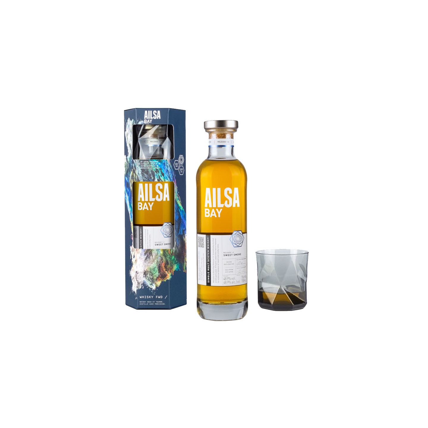 Ailsa Bay 1.2 Sweet Smoke 70cl 48.9° + verre - Le Comptoir Irlandais