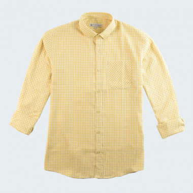 Out of Ireland Gingham Mustard Shirt