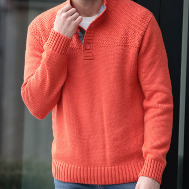 Out Of Ireland Orange High Neck Sweater