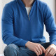 Out Of Ireland Bright Blue 1/2 Zip Collar Sweater