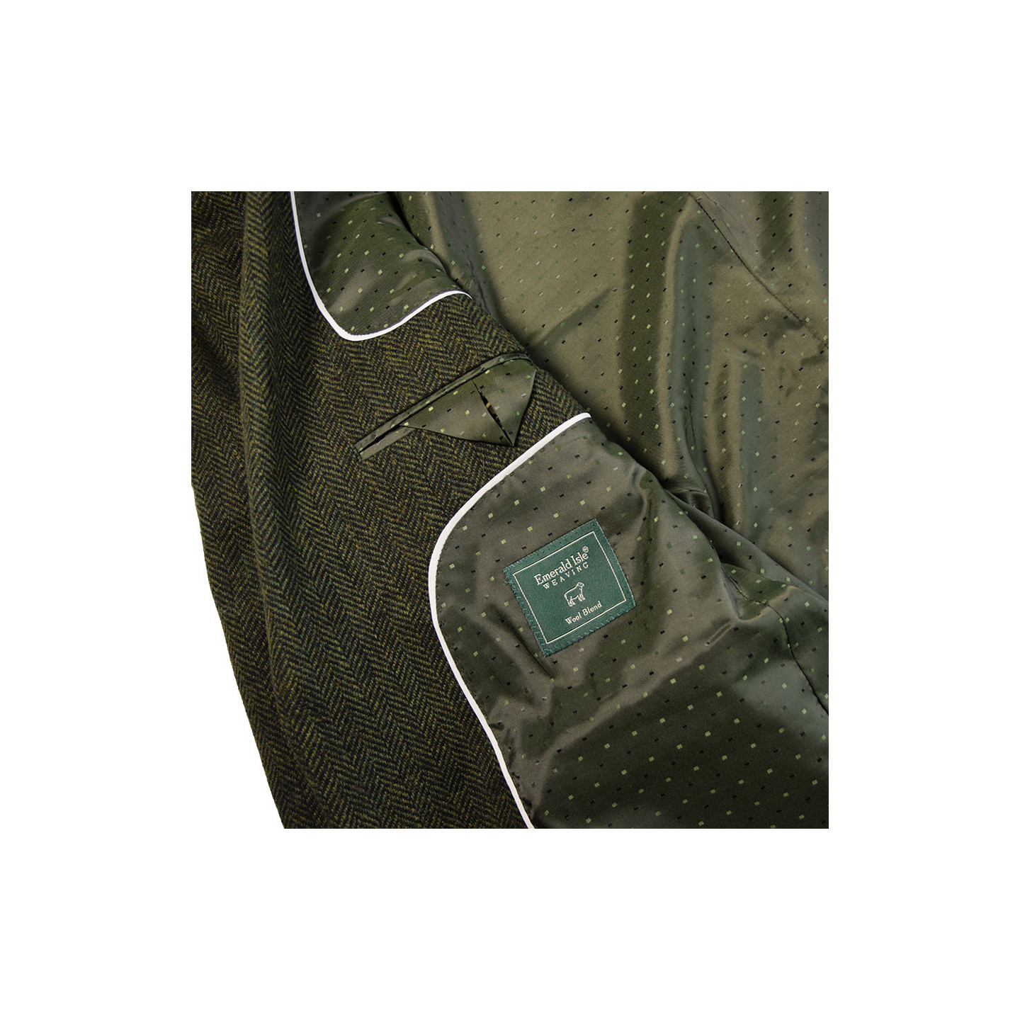 Veste Tweed Olive Emerald Isle Weaving