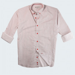 Chemise Imprime Graphique Marine Rouge Out Of Ireland