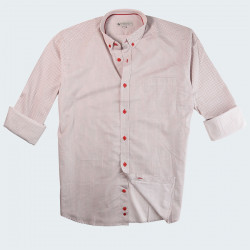 chemise Imprime Graphique Marine Rouge Out Of Ireland