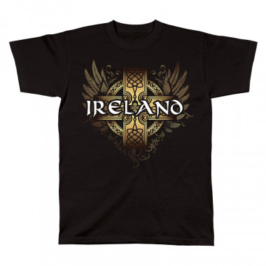 Ireland Cross Black T-shirt - T-shirts - Le Comptoir Irlandais