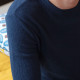 Liam Navy Blue Round Neck Sweater Out Of Ireland