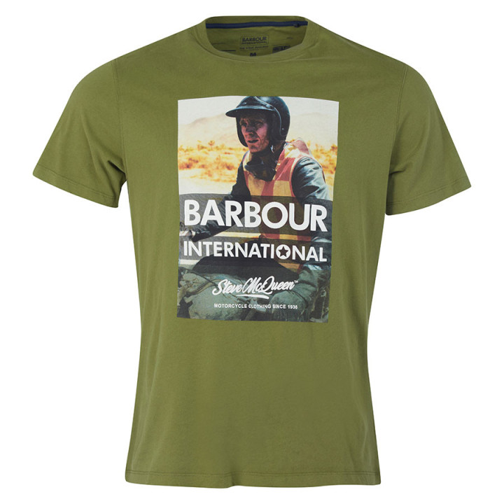 Tshirt steeve mcqueen checker olive