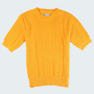 Out Of Ireland Yellow Mary Short Sleeve Sweater