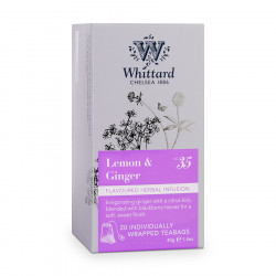 Whittard of Chelsea Lemon & Ginger Herbal Infusion 20 Tea Bags 40g