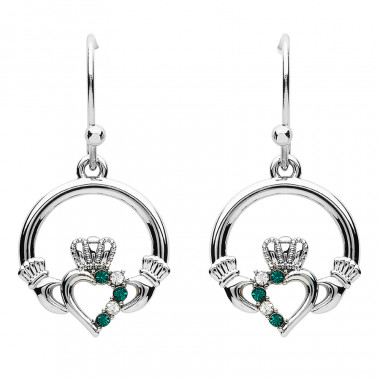 Claddagh and Swarovski Crystals Earrings