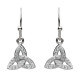 Boucles d'Oreilles Trinity Knot et Cristaux Swarovski