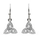 Trinity Knot and Swarovski Crystals Earrings