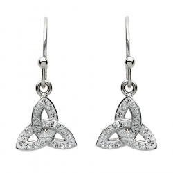 Boucles d'Oreilles Trinity Knot et Cristaux Swarovski