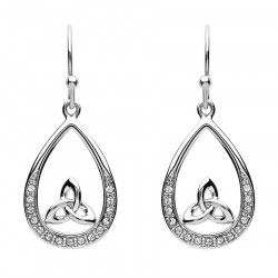 Boucles d'Oreilles Trinity Goutte et Cristaux Swarovski