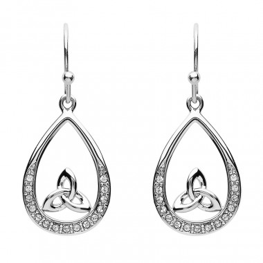 Boucles d'Oreilles Trinity Goutte et Cristaux Swarovski