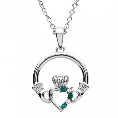 Pendentif Claddagh et Cristaux Swarovski