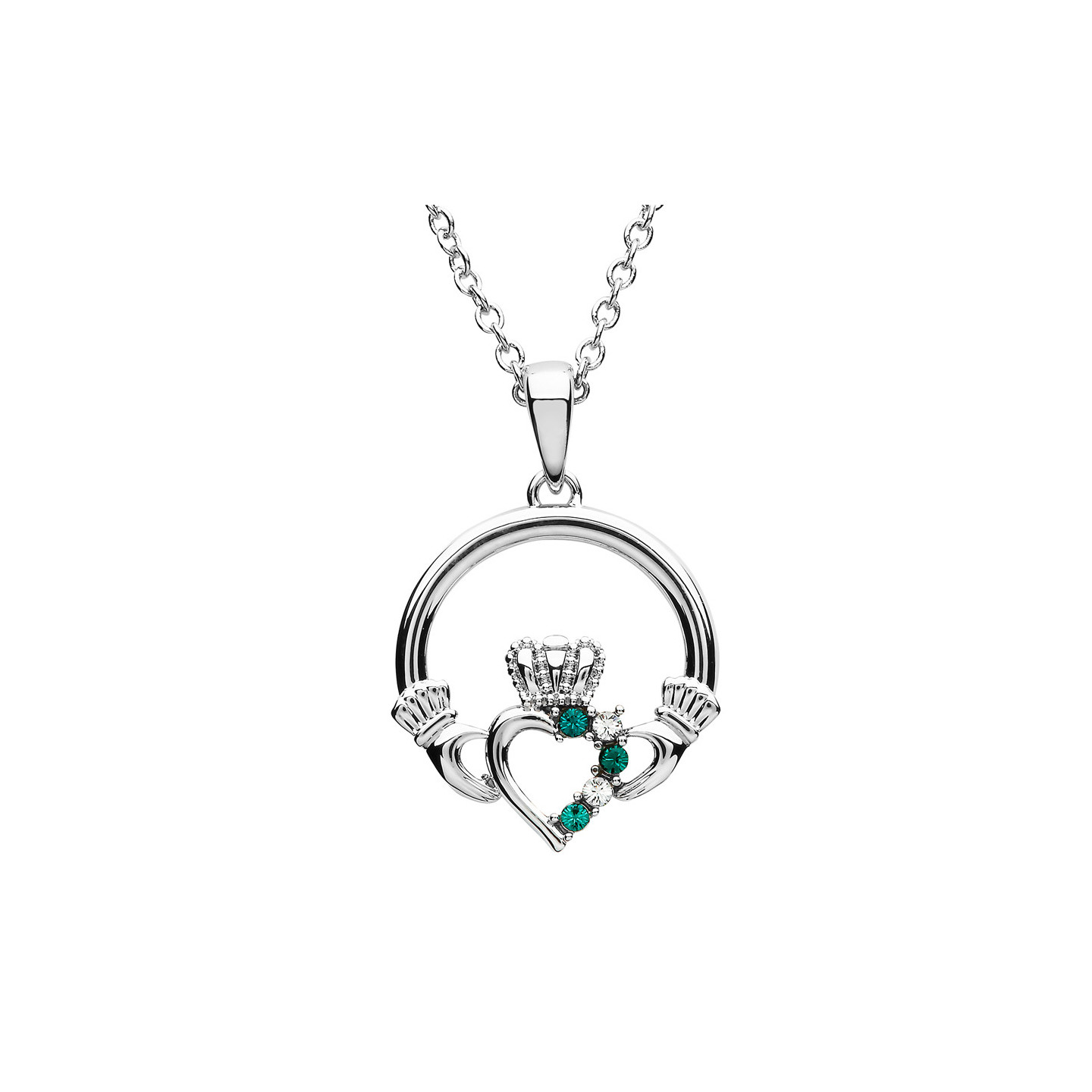 Claddagh and Swarovski Crystals Pendant