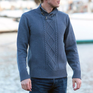 Pull Torsadé Bleu Jean Out of Ireland