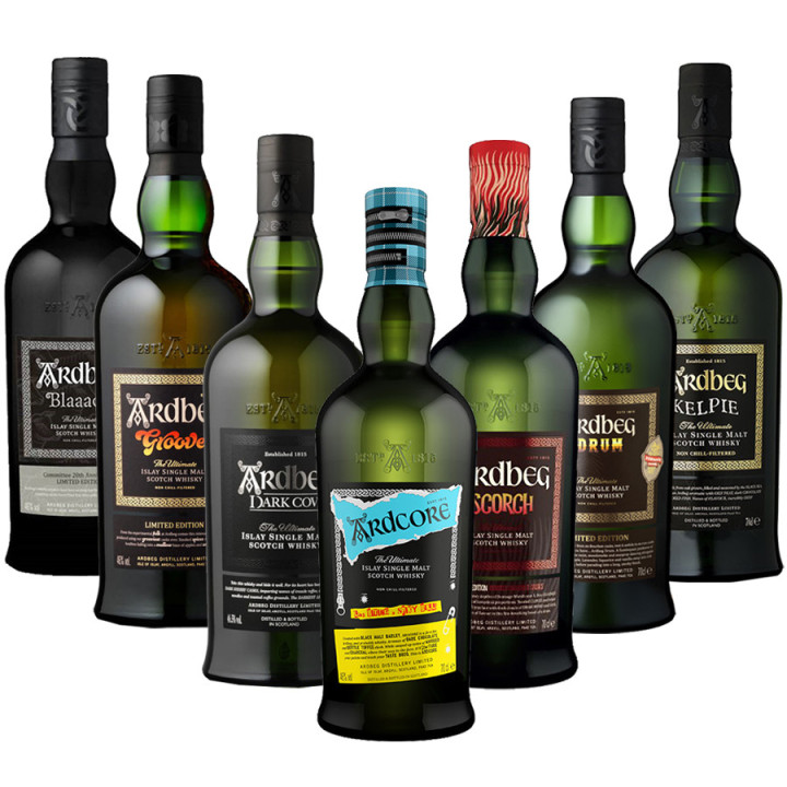 Ardbeg Dark Cove, Kelpie, Grooves, Drum, Blaaack, Scorch, Ardcore Offer