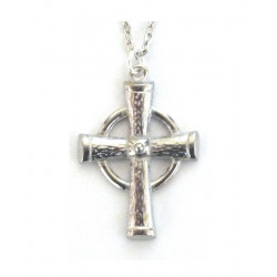 Celtic Ring Pewter Cross