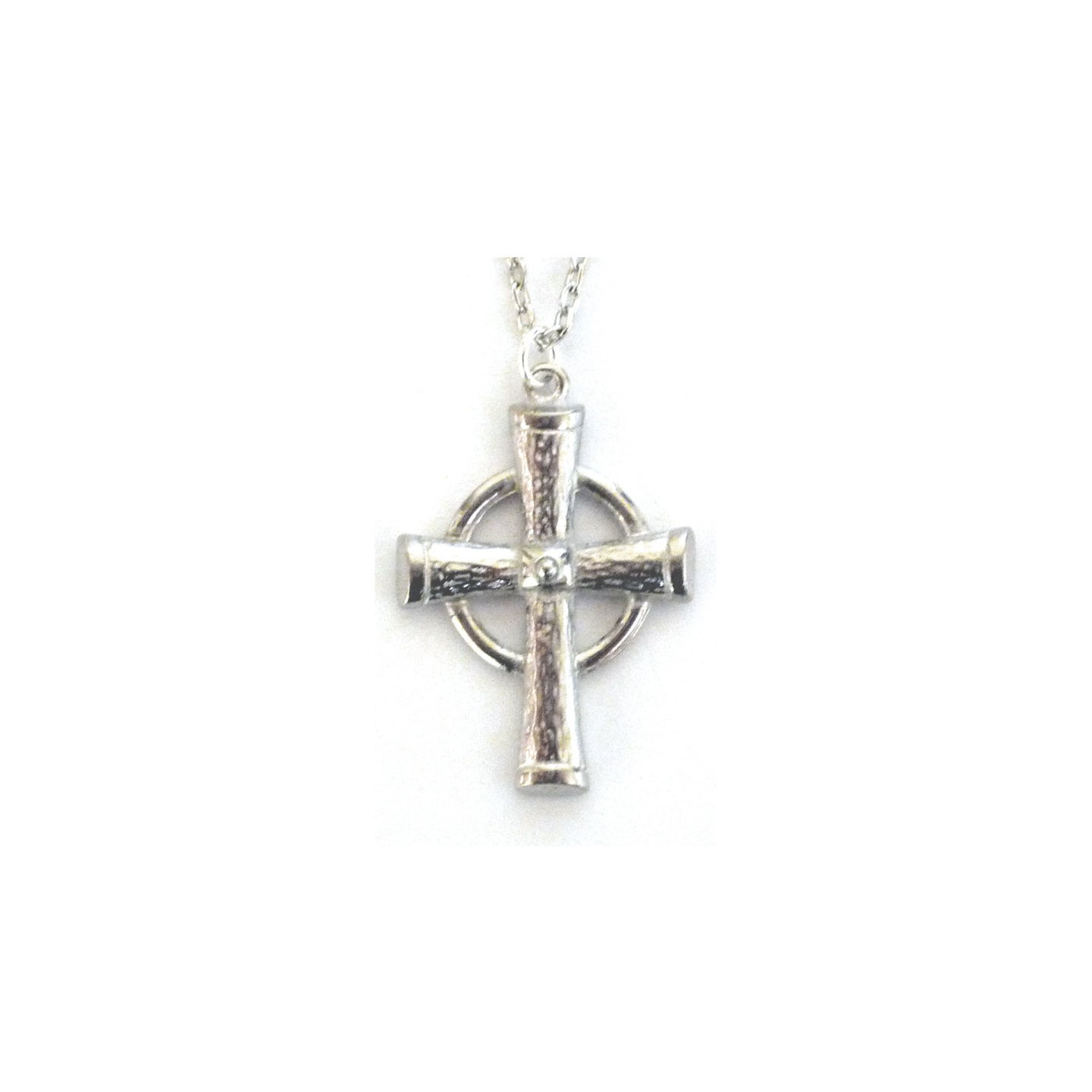Celtic Ring Pewter Cross