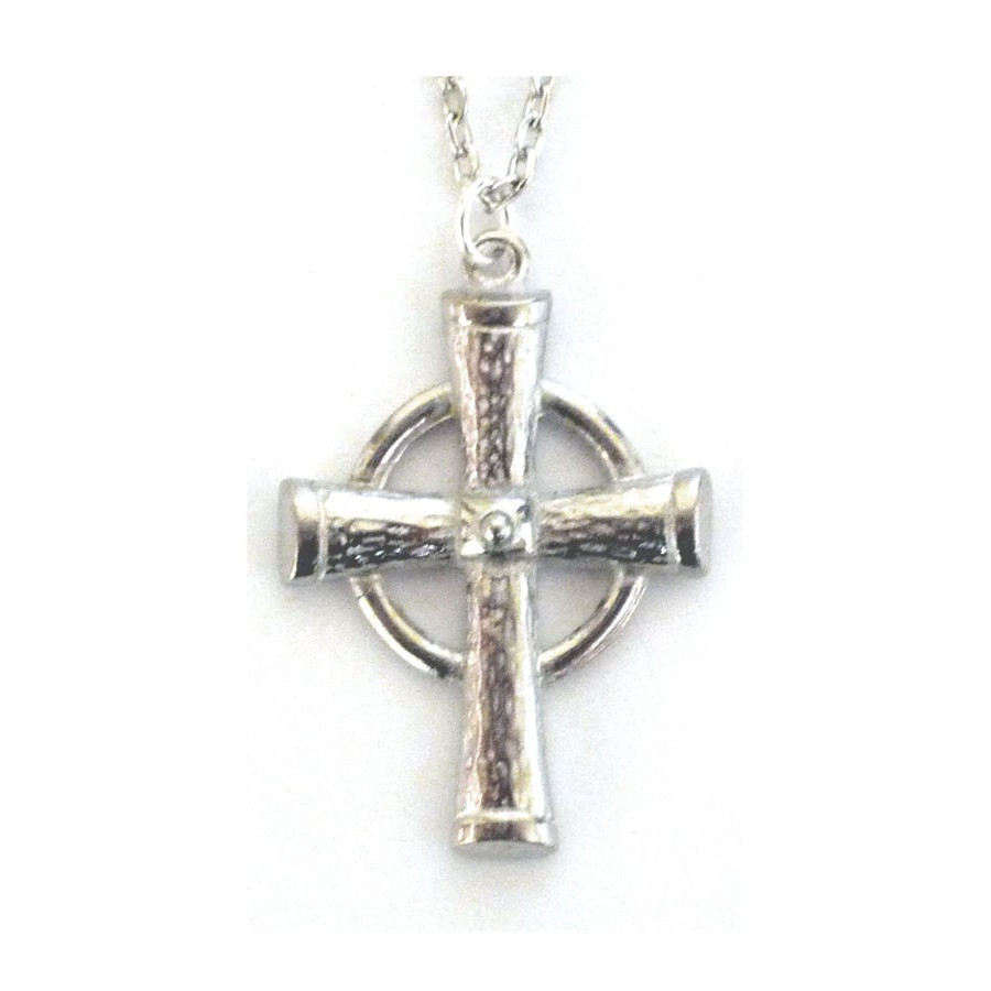 Celtic Ring Pewter Cross - Necklaces - Le Comptoir Irlandais