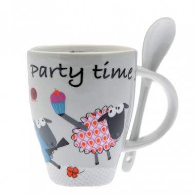 Party Time Mug + Spoon 250ml