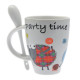 Mug Porcelaine + Cuillère Party Time 250ml