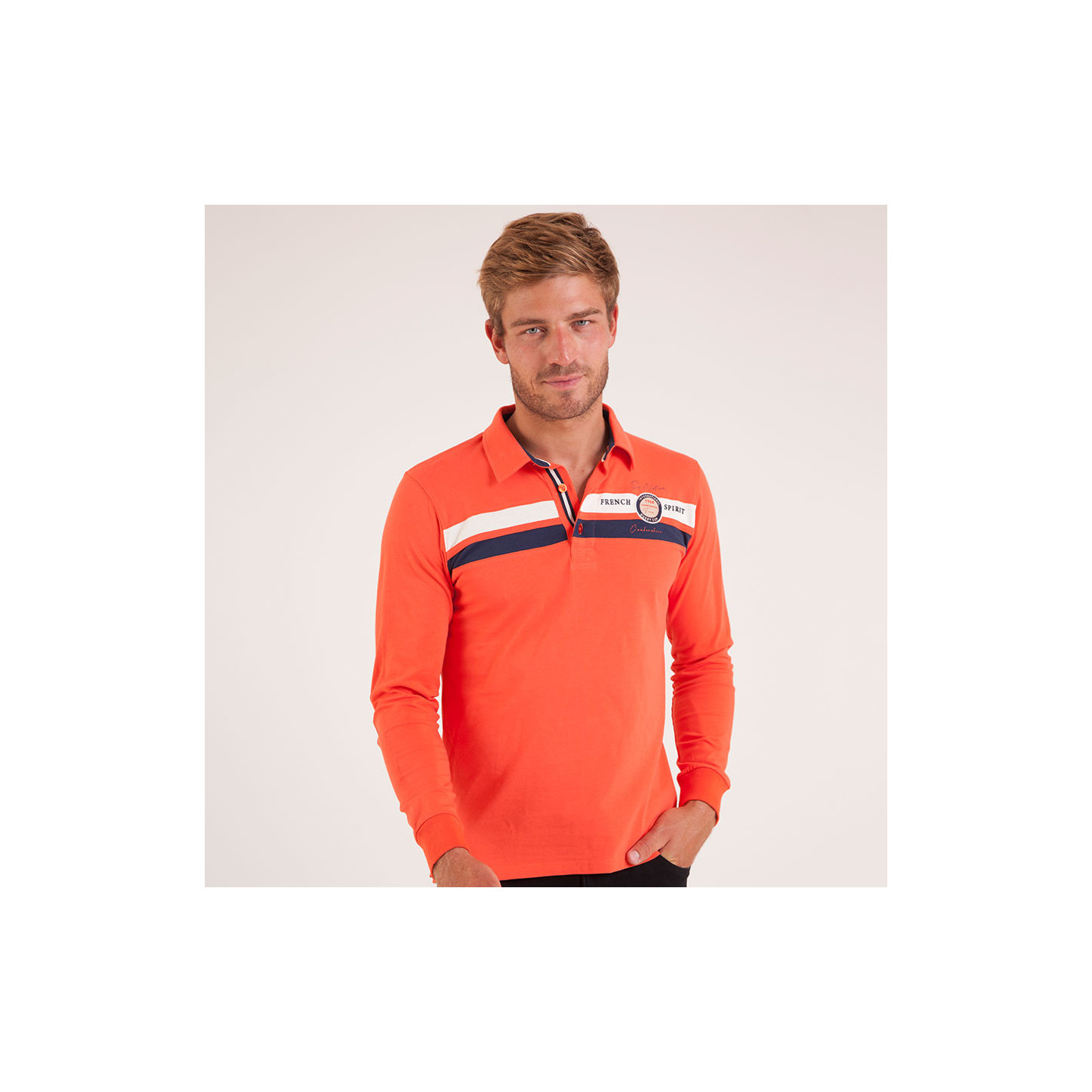 Polo Manches Longues French Spirit Rouge Cambérabéro