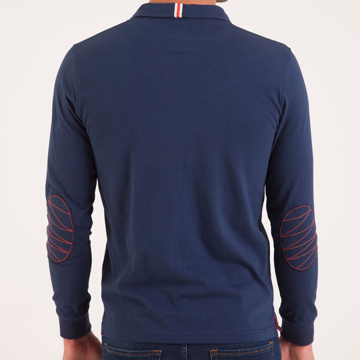 Polo homme manches longues french spirit marine hh22
