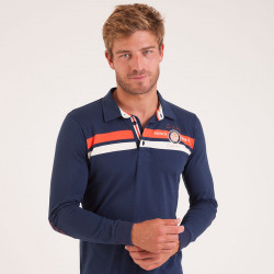 Polo homme manches longues french spirit marine hh22