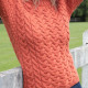 Aran Woollen Mills Orange High Neck Sweater