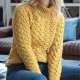 Aran Woollen Mills Yellow Gold High Neck Sweater