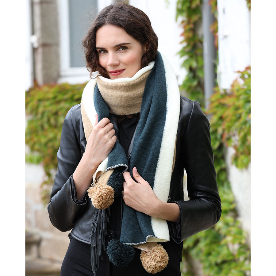 Accessories Scarves Knitted Scarves Street One Knitted Scarf light grey flecked casual look 
