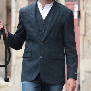 Emerald Isle Weaving Grey Tweed Jacket