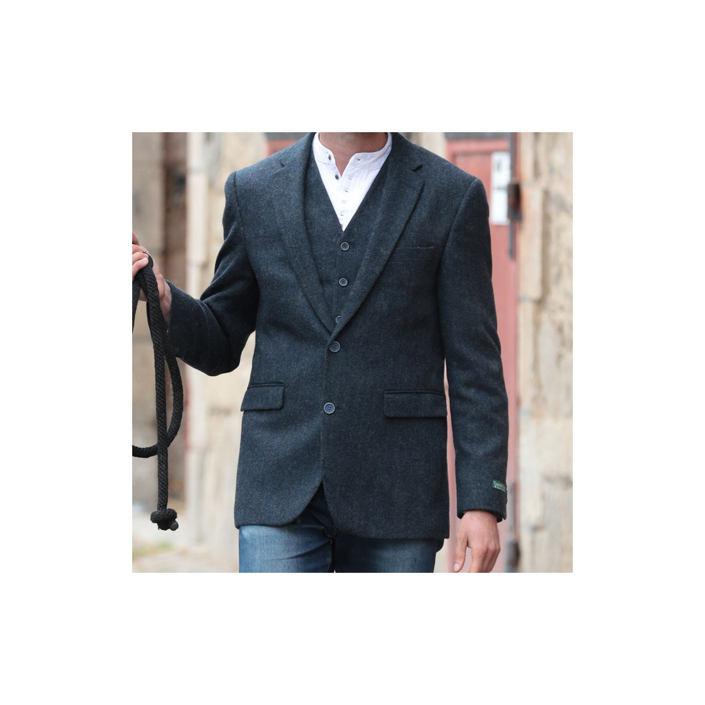 Veste Tweed Gris Emerald Isle Weaving