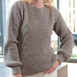 Out Of Ireland Cable-knit Taupe Sweater