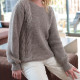 Out of Ireland Cable-knit Taupe Sweater