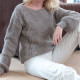 Out of Ireland Cable-knit Taupe Sweater
