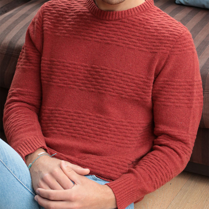 Pull Col Rond Brique Out Of Ireland